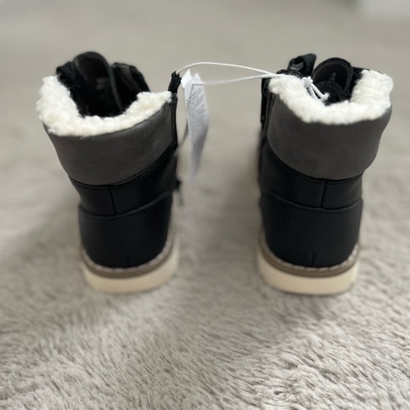 Faux-Leather| Toddler | Sherpa-Lined | Boots - Picture 5 of 9